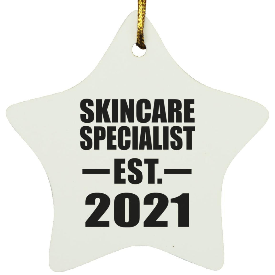 Skincare Specialist Established EST. 2021 - Star Ornament