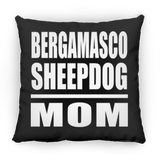 Bergamasco Sheepdog Mom - Throw Pillow Black