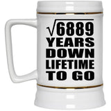 83rd Anniversary Square Root of 6889 Years Lifetime To Go - Beer Stein