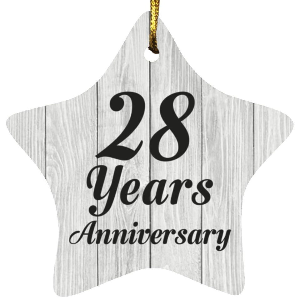 28th Anniversary 28 Years Anniversary - Star Ornament F