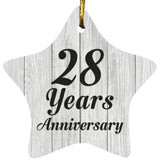 28th Anniversary 28 Years Anniversary - Star Ornament F