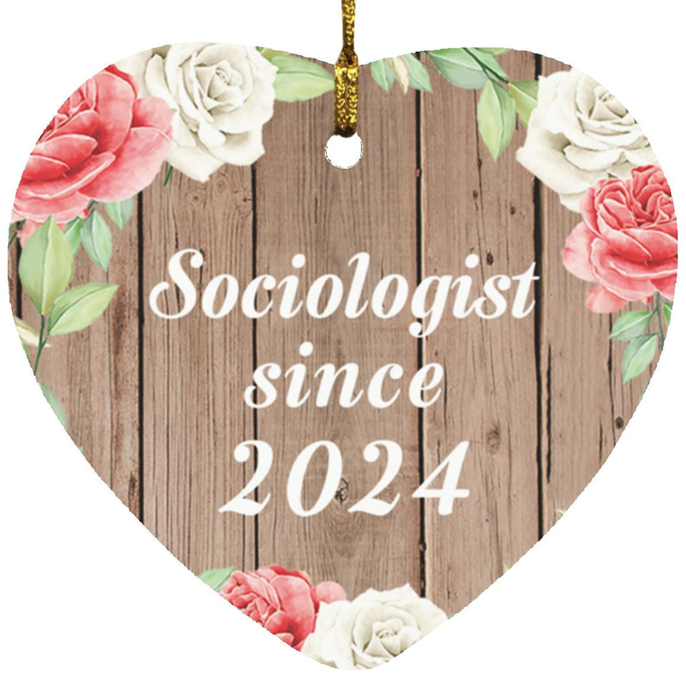 Sociologist Since 2024 - Heart Ornament B