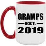 Gramps Established EST. 2019 - 15oz Accent Mug Red