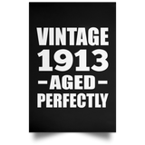111th Birthday Vintage 1913 Aged Perfectly - Poster Portrait