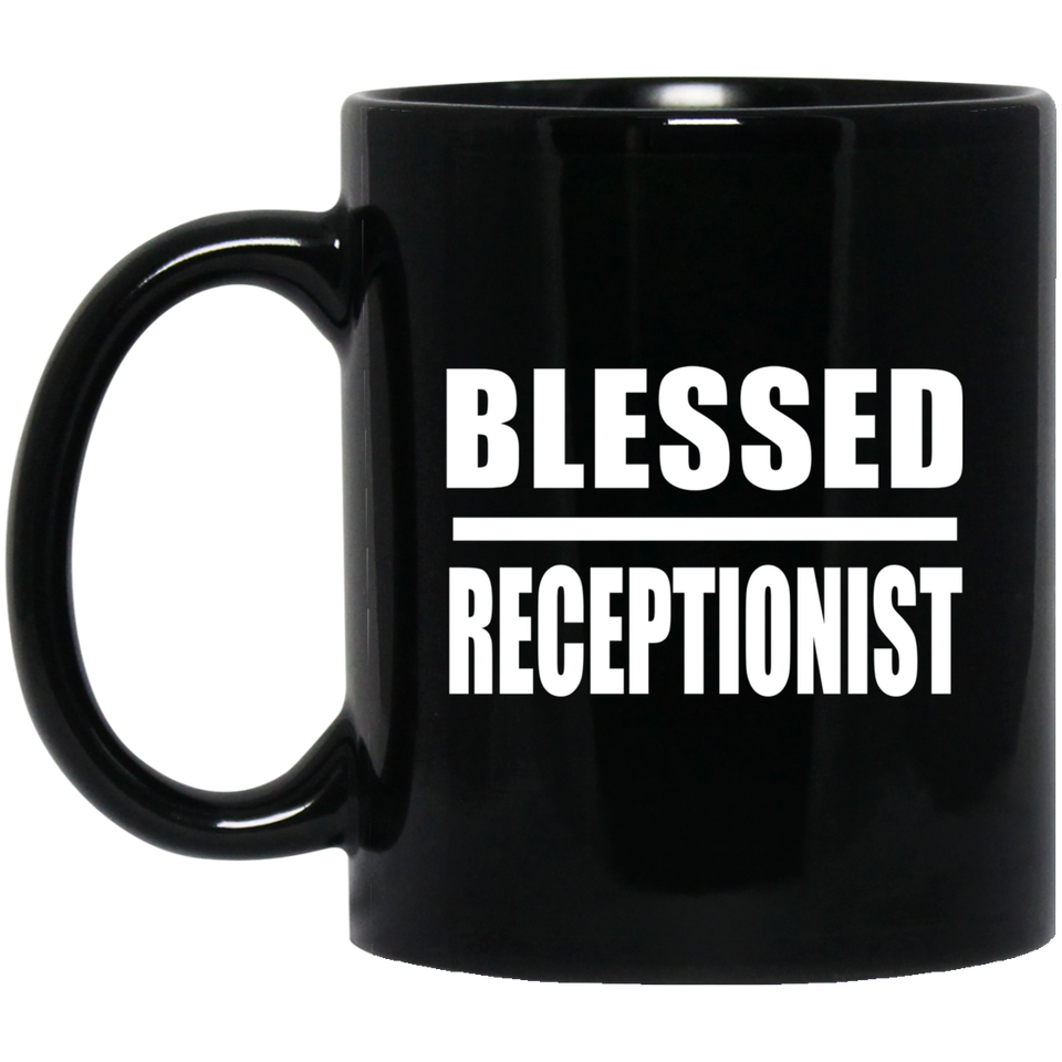 Blessed Receptionist - 11oz Coffee Mug Black