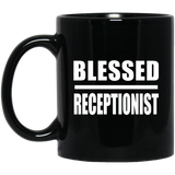 Blessed Receptionist - 11oz Coffee Mug Black