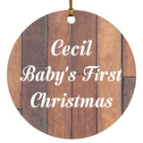 Cecil Baby's First Christmas - Circle Ornament E