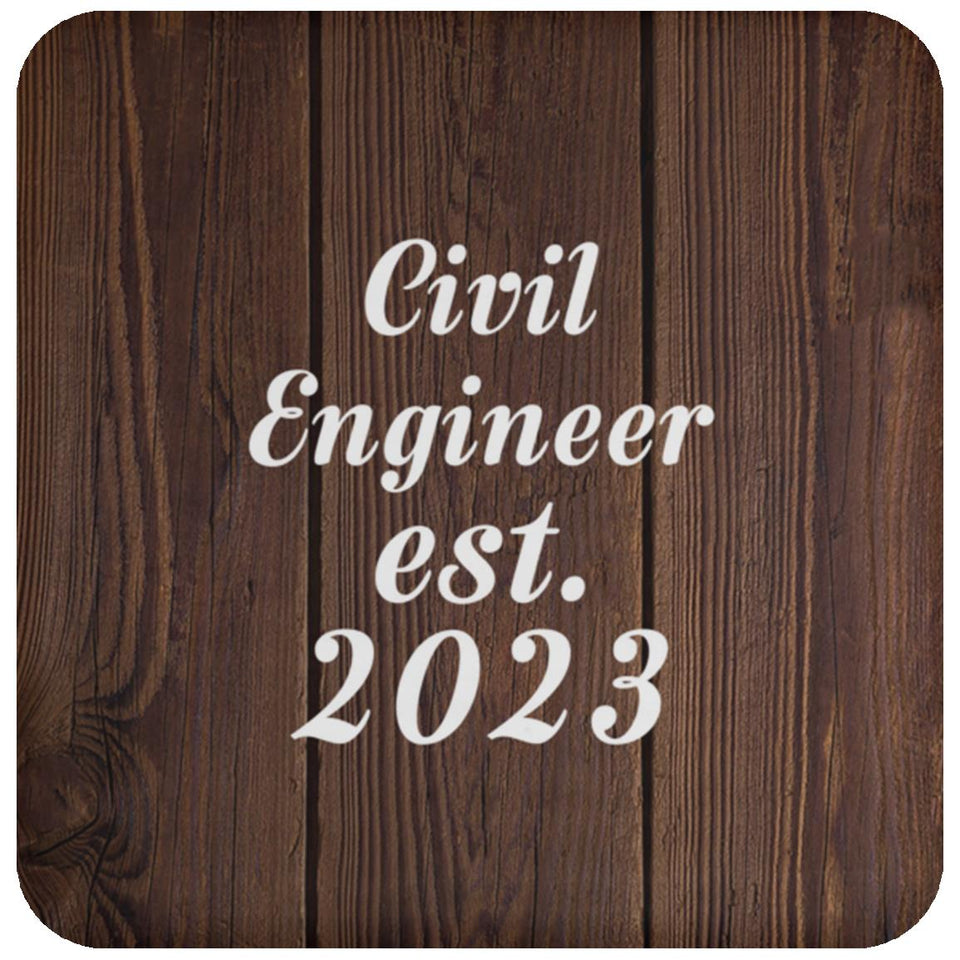 Civil Engineer Established Est. 2023 - Drink Coaster D