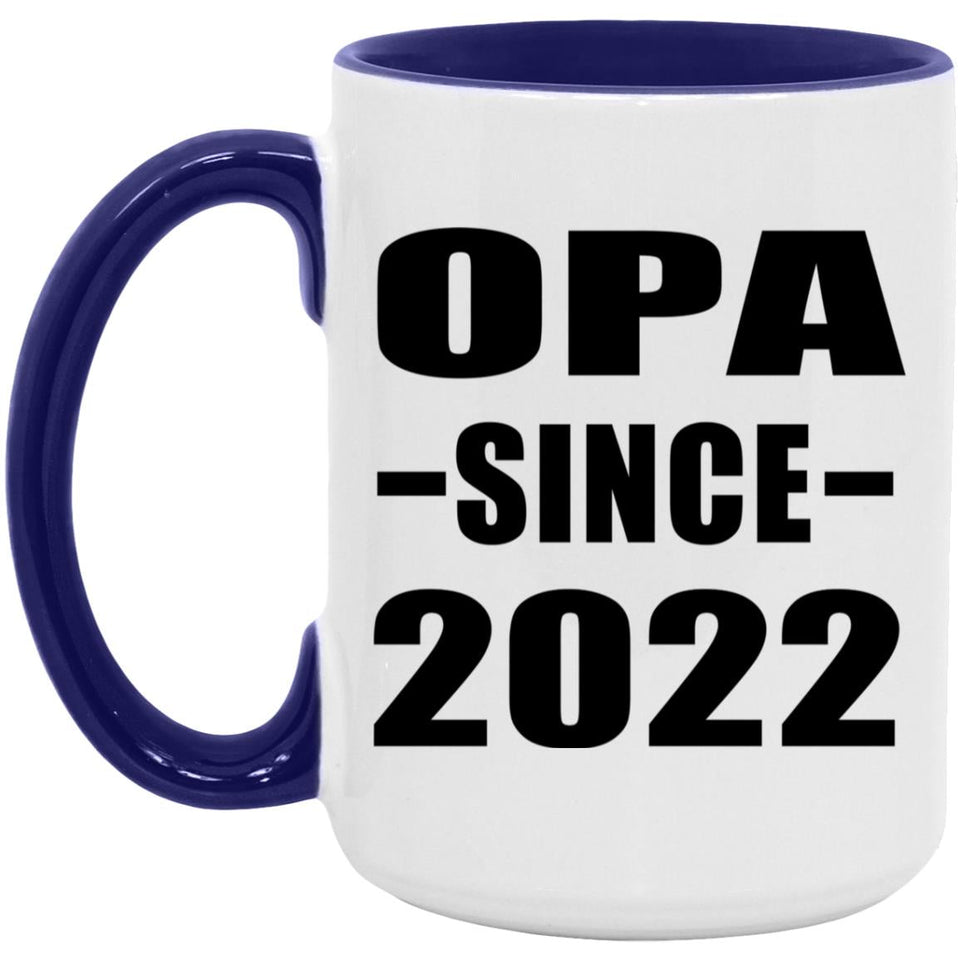 Opa Since 2022 - 15oz Accent Mug Purple