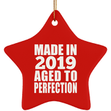 5th Birthday Made In 2019 Aged to Perfection - Star Ornament