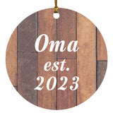 Oma Established Est. 2023 - Circle Ornament E