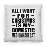All I Want For Christmas Is My Domestic Mediumhair Cat - Throw Pillow