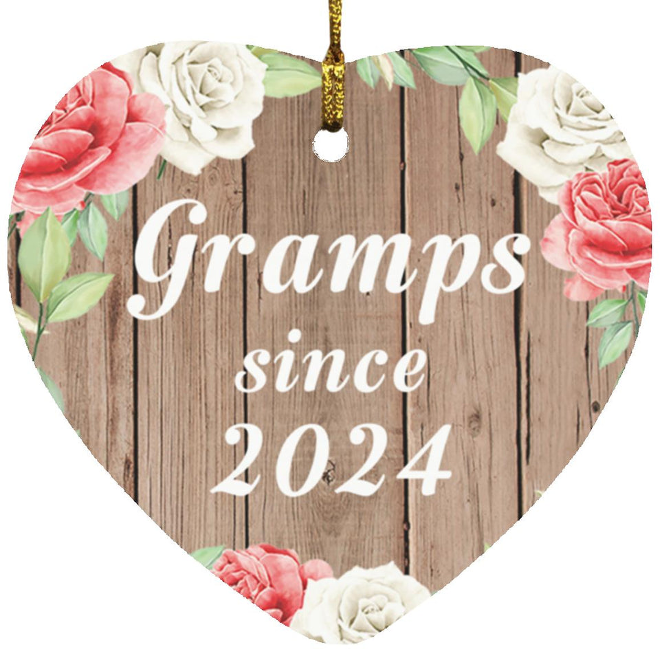 Gramps Since 2024 - Heart Ornament B