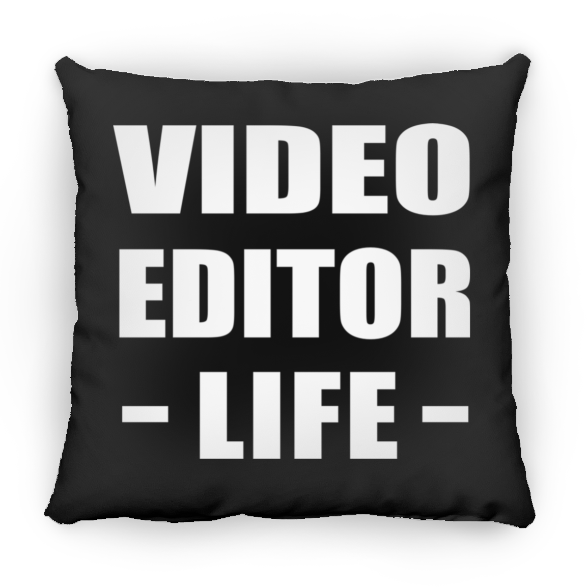 Video Editor Life Throw Pillow Black Designsify