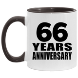 66th Anniversary 66 Years - 11oz Accent Mug Black