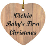 Vickie Baby's First Christmas - Heart Ornament C