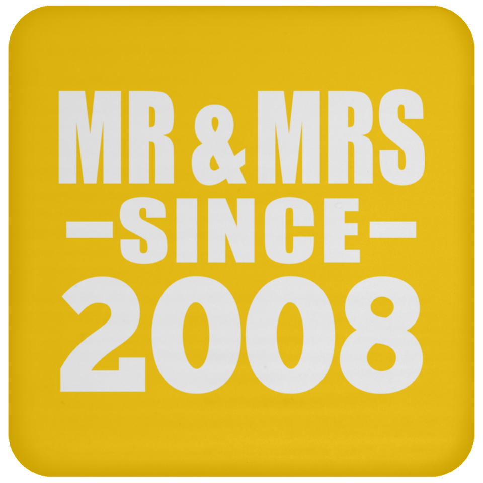 16th Anniversary Mr & Mrs Since 2008 - Drink Coaster
