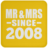16th Anniversary Mr & Mrs Since 2008 - Drink Coaster