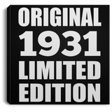 93rd Birthday Original 1931 Limited Edition - Canvas Square