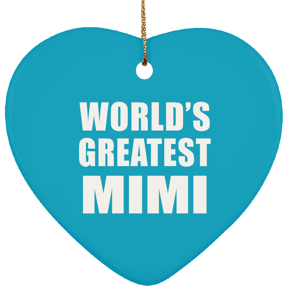 World's Greatest Mimi - Heart Ornament
