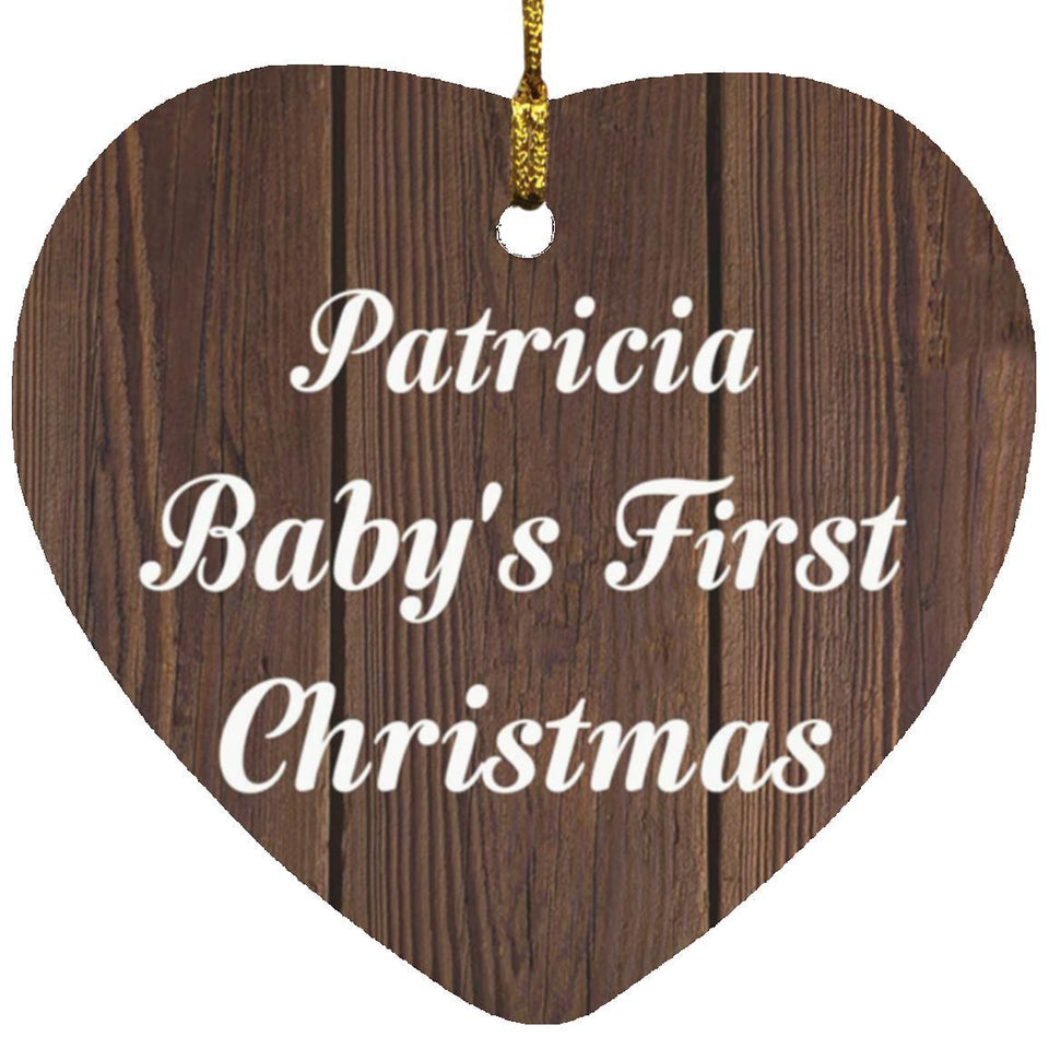 Patricia Baby's First Christmas - Heart Ornament D