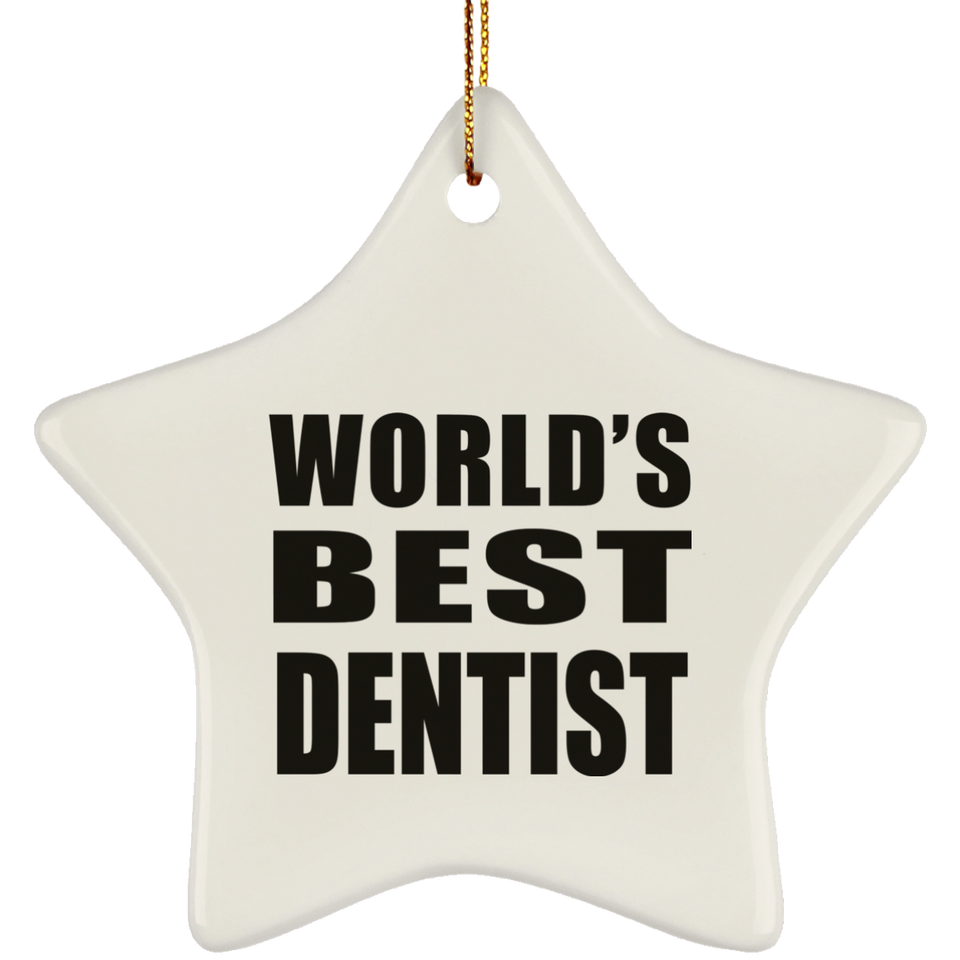 World's Best Dentist - Star Ornament