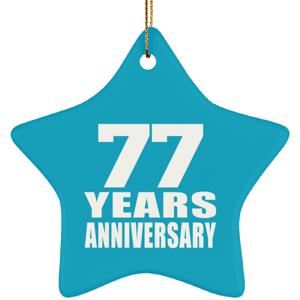 77th Anniversary 77 Years - Star Ornament