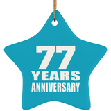 77th Anniversary 77 Years - Star Ornament