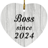 Boss Since 2024 - Heart Ornament F