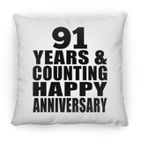 Happy 91st Anniversary 91 Years & Counting - Throw Pillow