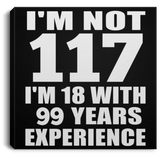 117th Birthday I'm Not 117 I'm 18 With 99 Years Experience - Canvas Square