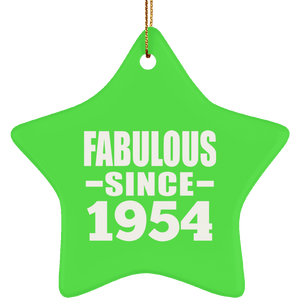 70th Birthday Fabulous Since 1954 - Star Ornament