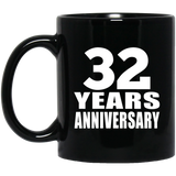 32nd Anniversary 32 Years - 11 Oz Coffee Mug Black