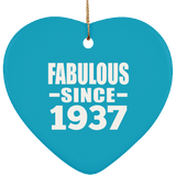 87th Birthday Fabulous Since 1937 - Heart Ornament