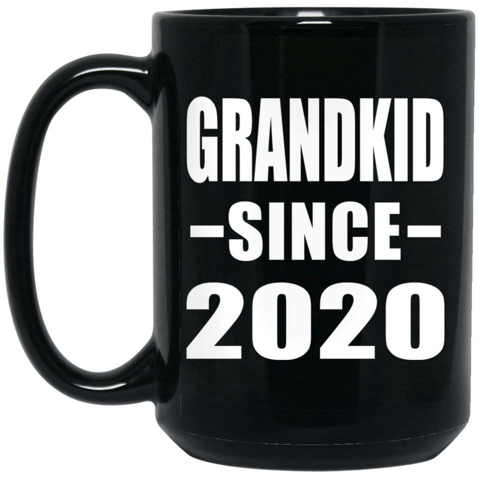 Grandkid Since 2020 - 15oz Coffee Mug Black