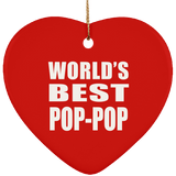 World's Best Pop-Pop - Heart Ornament