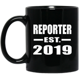 Reporter Established EST. 2019 - 11oz Coffee Mug Black