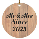 Anniversary Mr & Mrs Since 2025 - Circle Ornament C