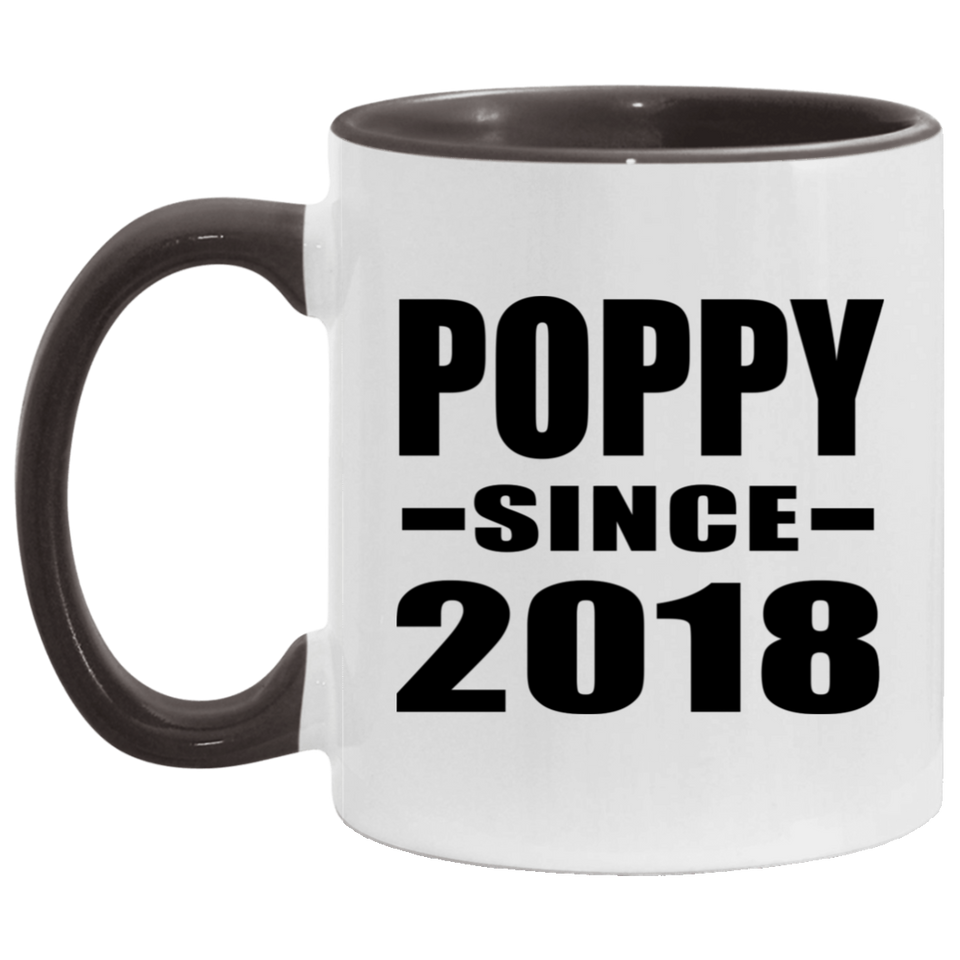Poppy Since 2018 - 11oz Accent Mug Black
