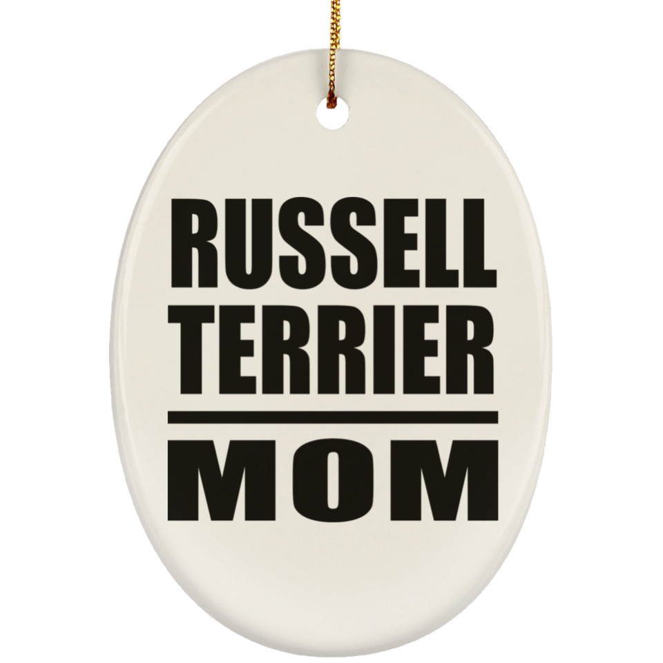 Russell Terrier Mom - Oval Ornament