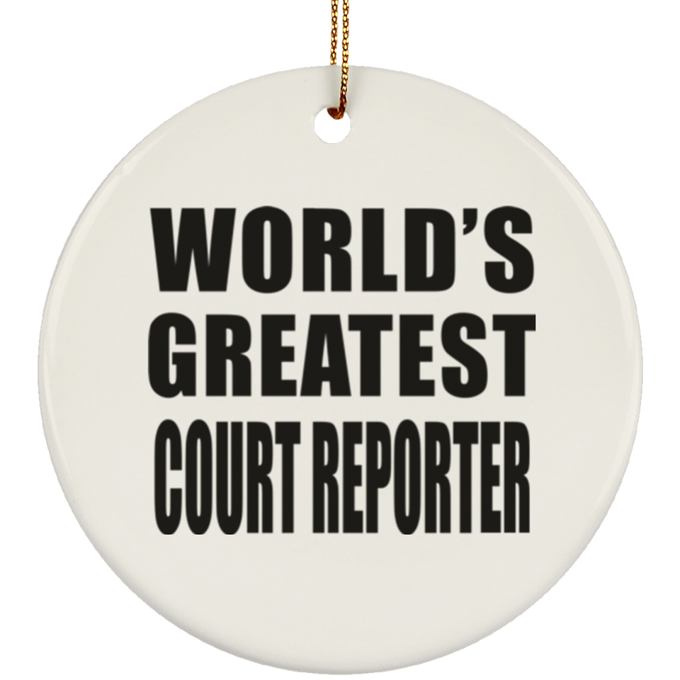 World's Greatest Court Reporter - Circle Ornament
