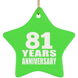 81st Anniversary 81 Years - Star Ornament