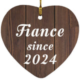 Fiance Since 2024 - Heart Ornament D