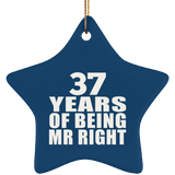 37th Anniversary 37 Years Of Being Mr Right - Star Ornament