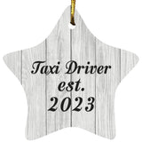 Taxi Driver Established Est. 2023 - Star Ornament F