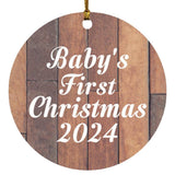 Baby's First Christmas 2024 - Circle Ornament E