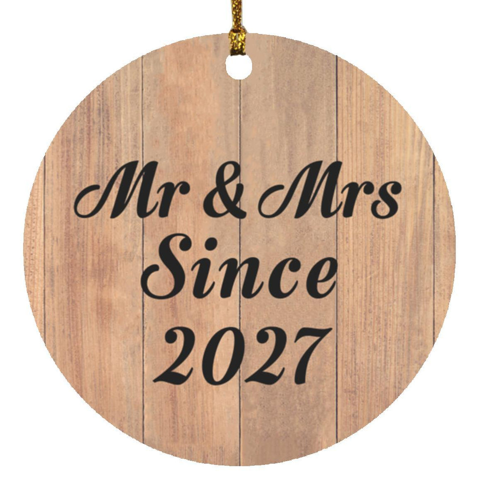 Anniversary Mr & Mrs Since 2027 - Circle Ornament C