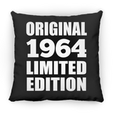 60th Birthday Original 1964 Limited Edition - Throw Pillow Black