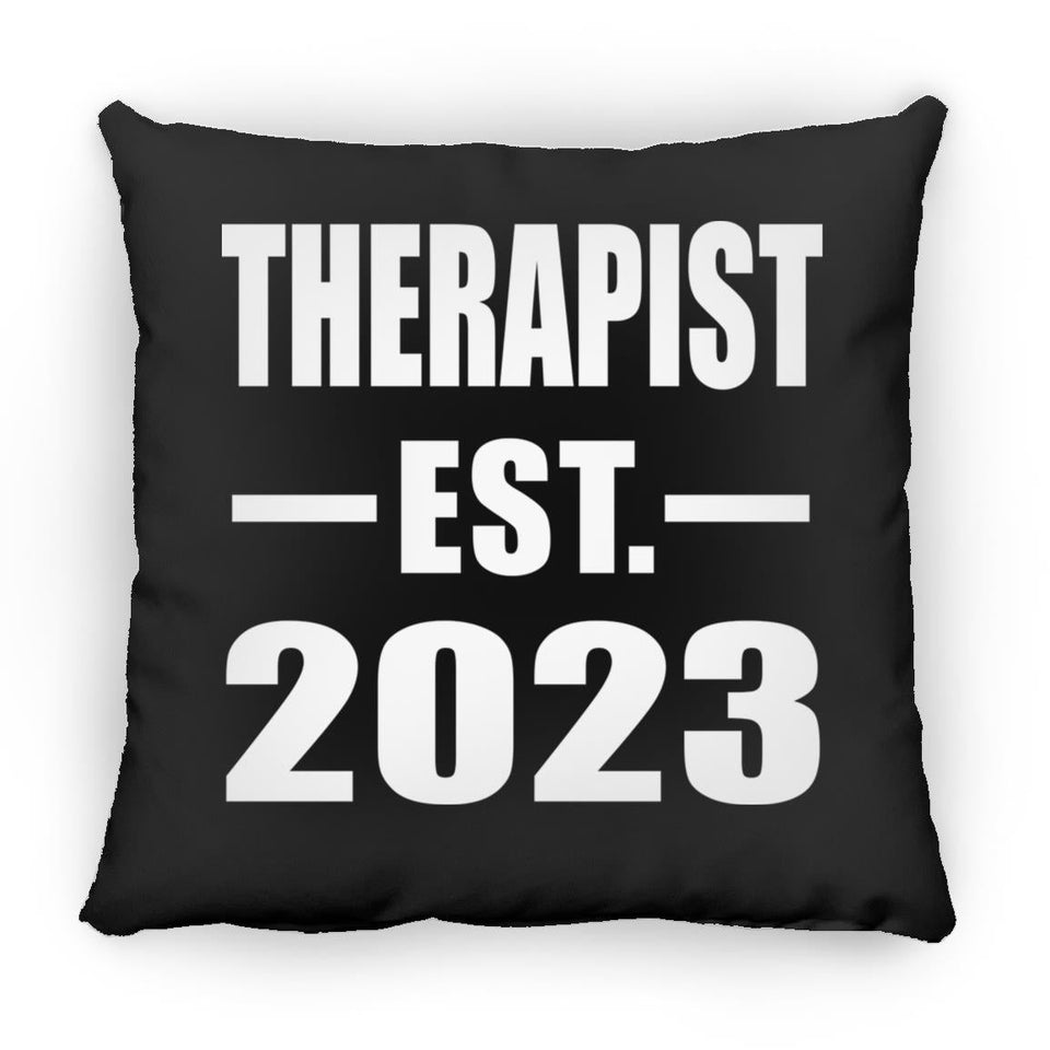 Therapist Established EST. 2023 - Throw Pillow Black