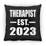 Therapist Established EST. 2023 - Throw Pillow Black